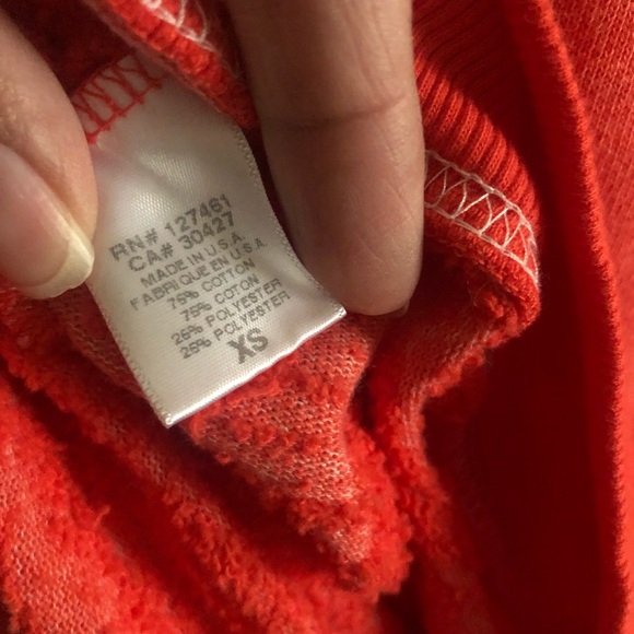 WILDFOX I Love You Pullover Sweatshirt Red Size XS - Picture 5 of 5